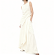 Ivory Sleeveless Asymmetric Maxi Dress